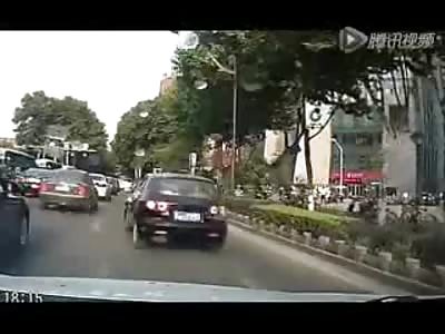 Stereotypical Driver in China Loses Control of Her Car and Runs over Multiple People