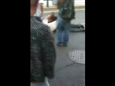 EPIC: Armless and Legless Man Fights his Little Ass off in the Middle of the Road