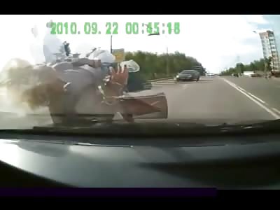 Deer in Headlights Woman is Brutally Struck by Car