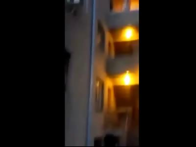 White Trash Pinhead Jumps from his Apartment Balcony in Attempt at Death