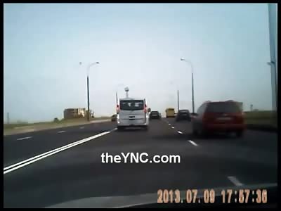 Quick Death..Van Merging pushes Car into Oncoming Lane killing the Passenger of that Car (Aftermath Included) 