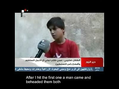 13 Year Old Talks about Beheading Two Men (With Subtitles. Beheading is in the Description)