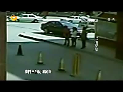 Flying...Toll Booth Worker Struck and Killed by Car Thief...(Watch Slow Motion)