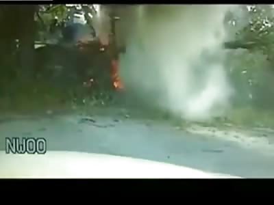 Police in South Carolina Try to Save Woman From a Burning Vehicle (Listen to the Screams)