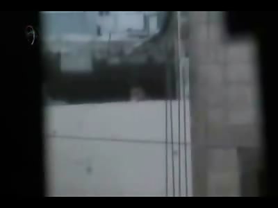 Man Peeking over Wall is Murdered by a Sniper Shot to the Face