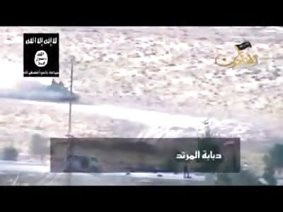 Tank is Vaporized by Huge IED Explosion Set by Mujaheddin 