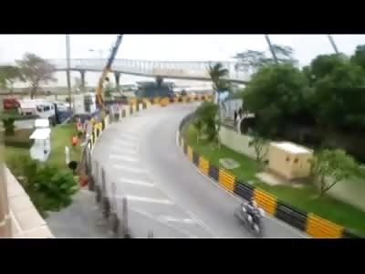 Biker makes Fatal Mistake during Test Run and goes into Wall Killing Himself