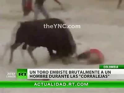 Bull Fatally Gores Moron in the Ring