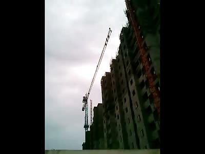 Man Jumps to his Death from a Very Very high Crane.....(New)