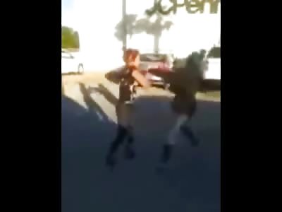 Green Haired Emo Chick is Beaten by School Bully Bitch