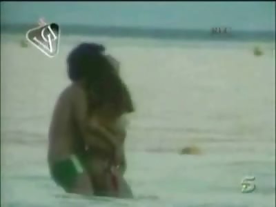 Brazilian Model and Actress (Daniela Cicarelli) has Rough Sex on the Beach in Spain thinking No one is Watching