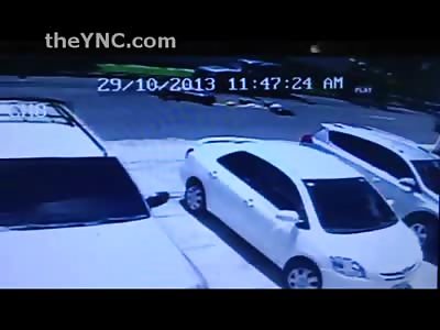 Rider Collides with Man Opening Door Then, is ran over by another Car