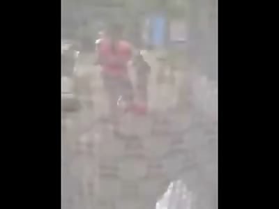 Little Girl is Beaten by her Brother and her Mom as the Neighbor gets it All on Tape