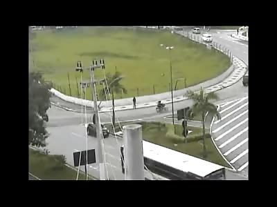 CCTV captures Woman's Death by Bus