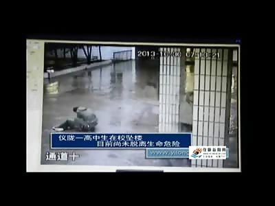 CCTV Video captures Boys Suicide Landing in China