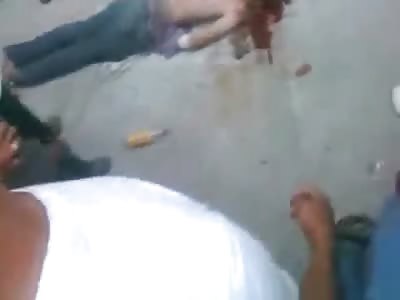 Don't Move...Man is Brutally Beaten by Maniacal Mob as soon as He shows Signs of Life...