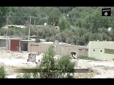 Soldier leaning on Building has his Head Blown off in Explosion (Watch Slow Motion Zoom View)