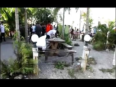 Woman had her Brains Blown out all over a Picnic Table (Police Crime Scene Footage)