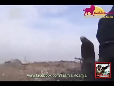 New Video of a Terrorist Head Blown Off and Himself..Blown to Hell