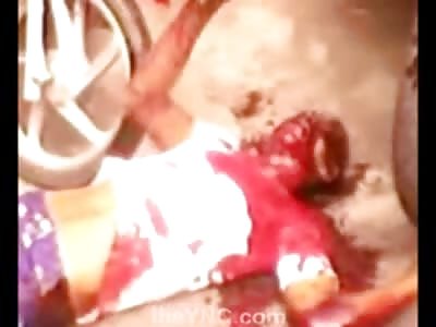 16 Year Old Thief Vomiting Blood from Internal Bleeding during Mob Beating (2 Angles)