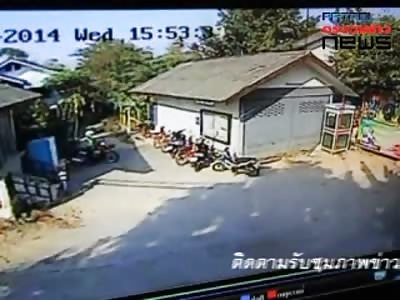 Man Suffers Apparent Massive Heart Attack While riding his Scooter (CCTV w/Aftermath)