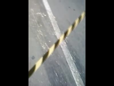 Short Video shows mans Head Crushed by Truck