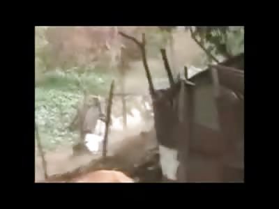 Police in Nicaragua Kill a Criminal with Head Shot from Long Range during Chase..(Watch Closely)