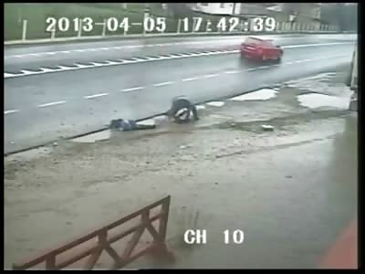 Highway Camera shows 2 Sisters Run Over by Tractor Trailer, One Killed Instantly 