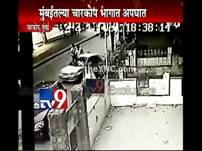 CCTV of Driver running over People on Purpose Killing 1 at Bus Stop
