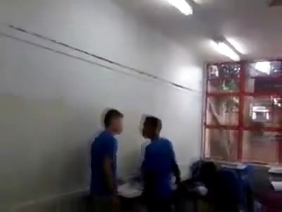 Aggressor in Classroom gets Knocked Out...Twice