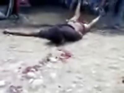 Man is Stripped Naked, Beaten, and Dragged through the Streets to adoring Crowd