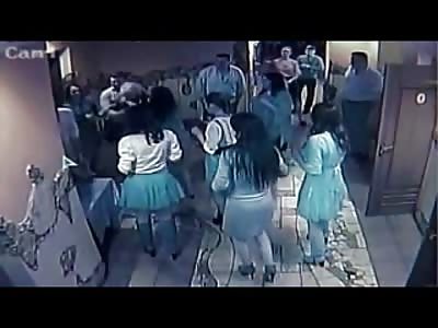 Huge Russian Wedding Brawl is Quite the Spectacle ... Especially when that Tough Guy Starts Hitting the Brides Maids