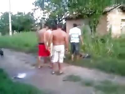 What these Kids do to this Man on the Side of the Road is Brutal..Beaten to Death but Watch the Whole Video, they Come Back for More at the End