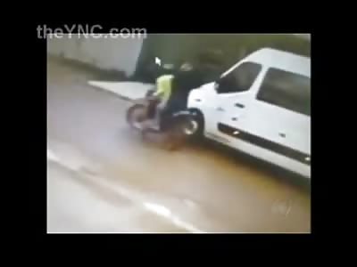 Motorcycle Hitman Can't Seem to Get off enough Shots to Kill his Mark