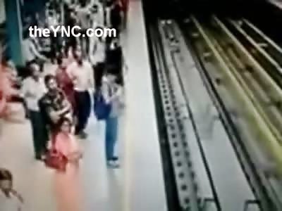 Quick Suicide by Train caught on CCTV in Bangalore 