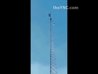 Man Jumps to his Death from Radio Tower in New Jersey in a Spectacular Suicide Caught on Camera