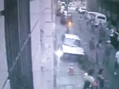 Horrific Fall From Building ... Just Keep Your Eyes on that Car