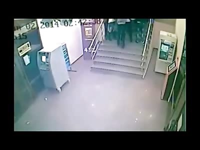 Meanwhile in Russia...Fight on a Stairway Ends with One Man  Pile Drive KO