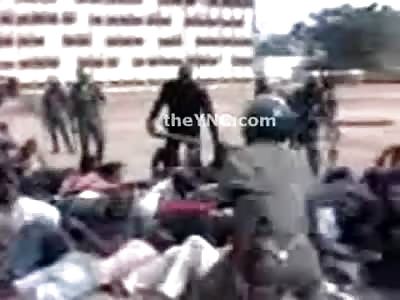 Brutal Video shows Central African Students Badly Beaten as they Lie on Top of Each Other