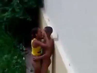 Couple Can't Wait .. Decide to Just Fuck Outside