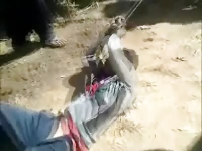 Two Men Savagely Beaten, Tied by Hands and Dragged like Animals
