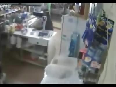 Elerly Store Clerk Shot Dead after He Stupidly Makes a Move for the Robbers Gun