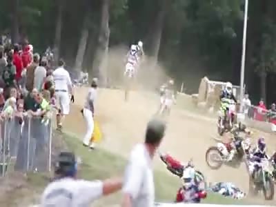 Motocross Accident Leaves Dude Twisted Up