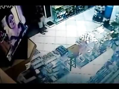 INSTANT FATAL KARMA: Store Owner Shoots Robber Dead with Epic Head Shot