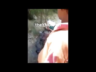 Syrian Solider Being Beatenwith Hammers , Stabbed by Men, Woman and Children of the FSA