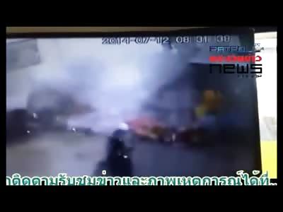 Building Explodes ... Do You Think the Motorcycle Rider Survives?