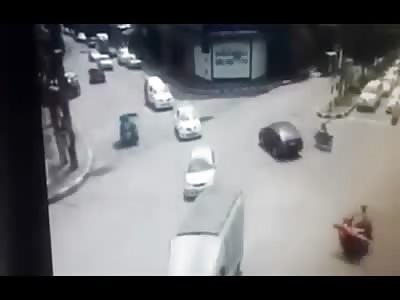 Rider and Passenger Killed Instantly in High Speed Collision in Thailand Intersection 