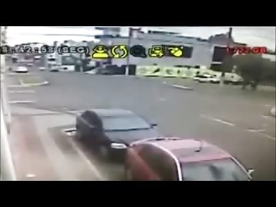Car Takes out Two Speeding Motorcycles