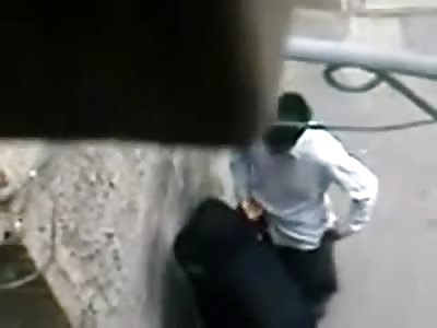 Cheating Arab Woman Fucks Man in the Back Alley