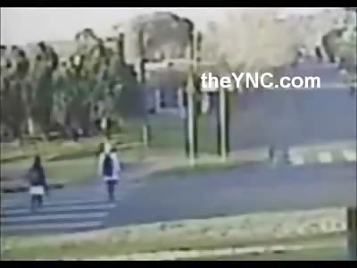 Little Kid Walking to School is Obliterated by Speeding Car